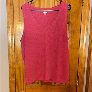 Old Navy Women's V-Neck Red Tank Top